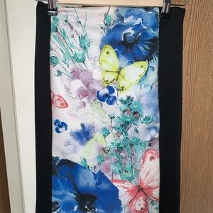 Floral pencil skirt